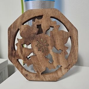 Indian Carved Wood Trivet